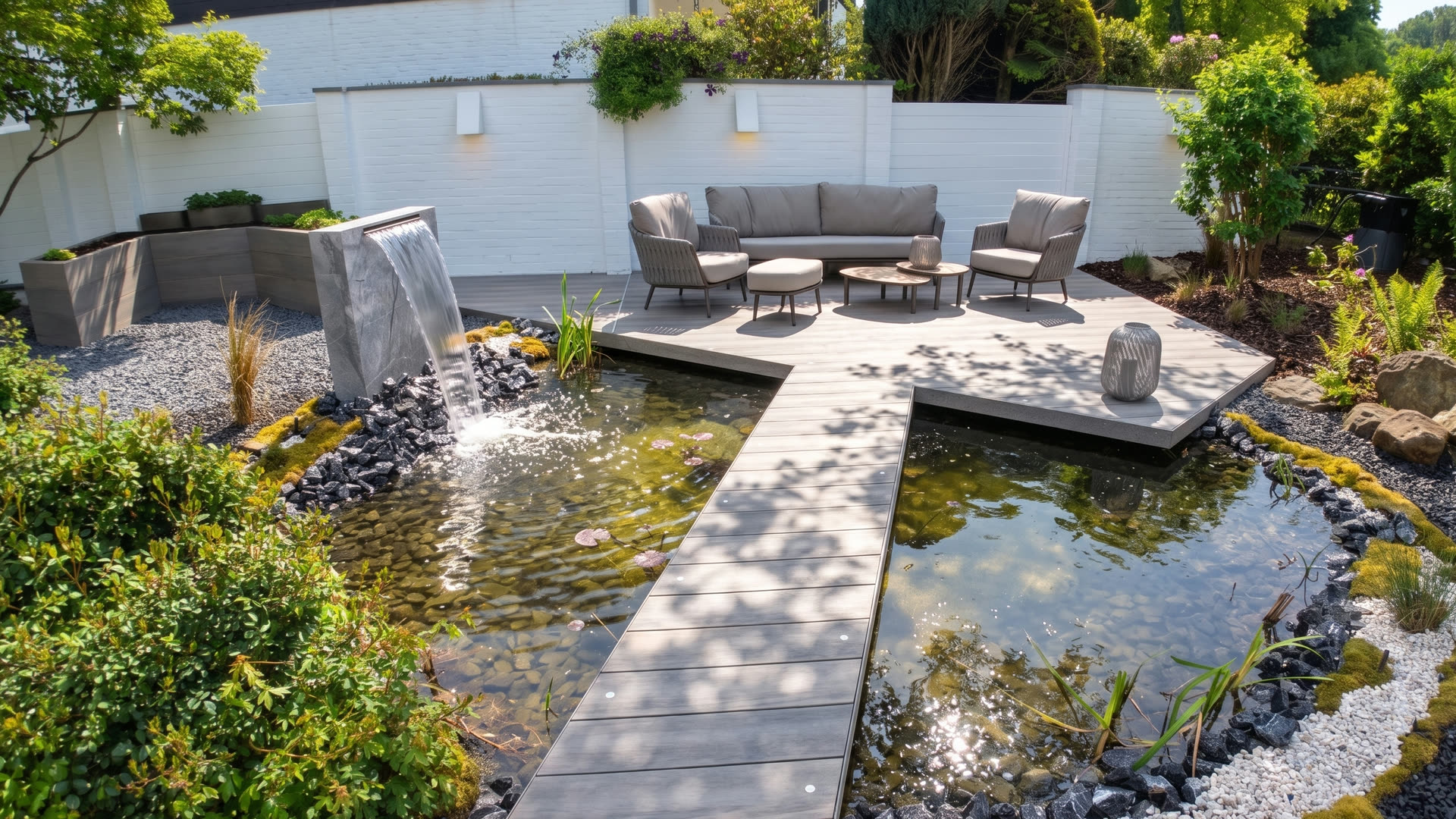 Highlight-Projekt Heinsberg – Detailansicht Pflanzbeete und Lounge